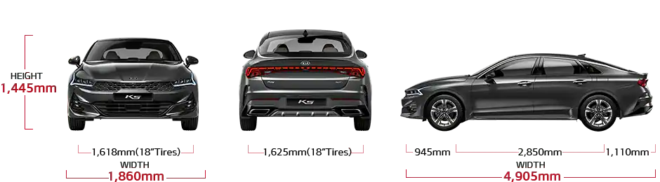 kia-k5-dl3-21my-dimensions-all-view