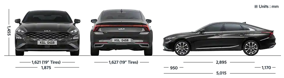 kia-gl3-22my-dimensions-all-view