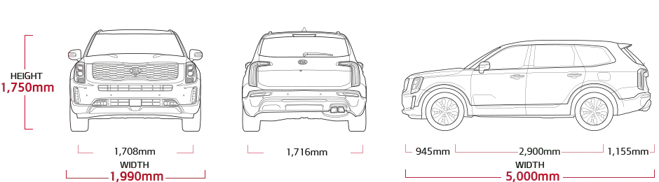 Kia Telluride Dimensions