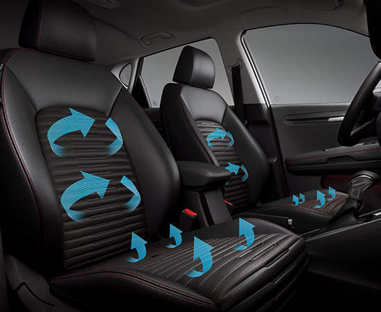 Air-ventilated front seats