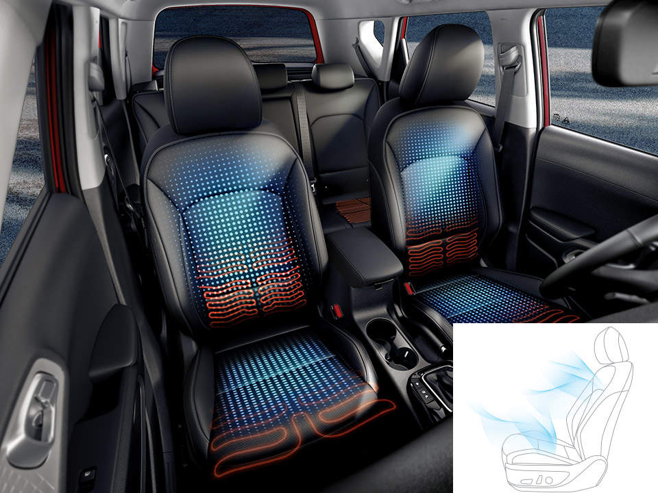 Air-ventilated front seats & seat warmers