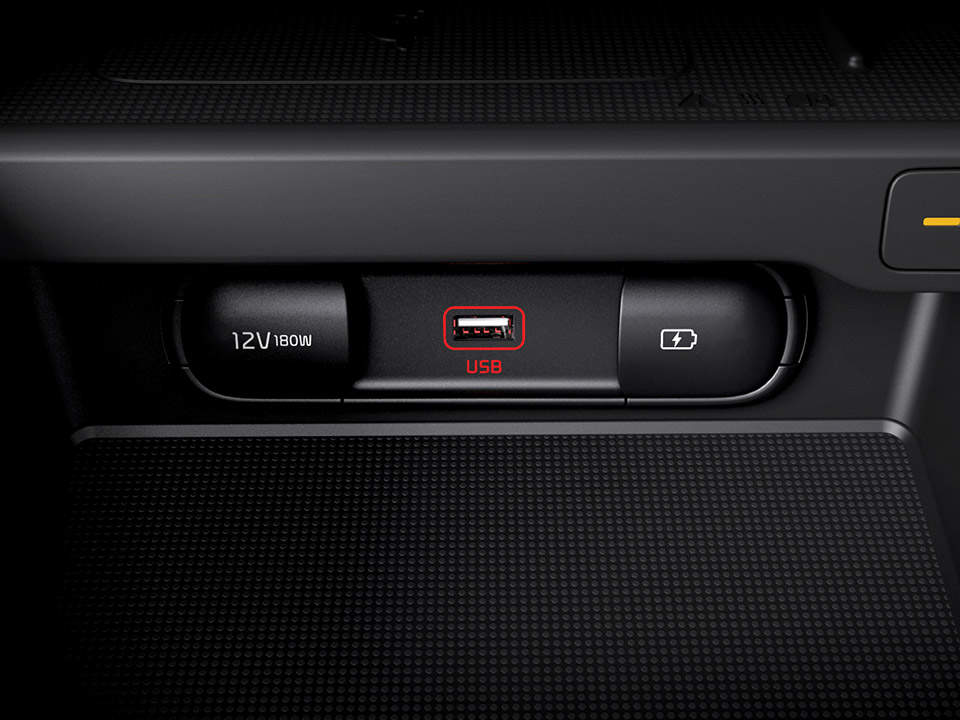 Front tray USB charger