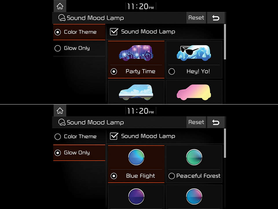 Sound mood lighting system